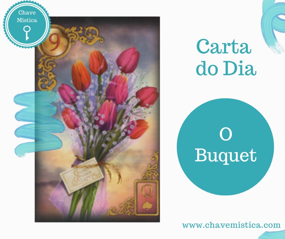 Carta Tarot para 01-05-2024 O Boquet Dia repleto de energias positivas, momentos de alegria e até celebrações. Agradeça pelas bençãos da vida e reconheça toda a beleza ao seu redor. Esta carta sugere que você deve abrir-se para receber e compartilhar afetos, apreciando as pequenas coisas que trazem felicidade e harmonia ao seu dia a dia. Taróloga Sofia www.chavemistica.com