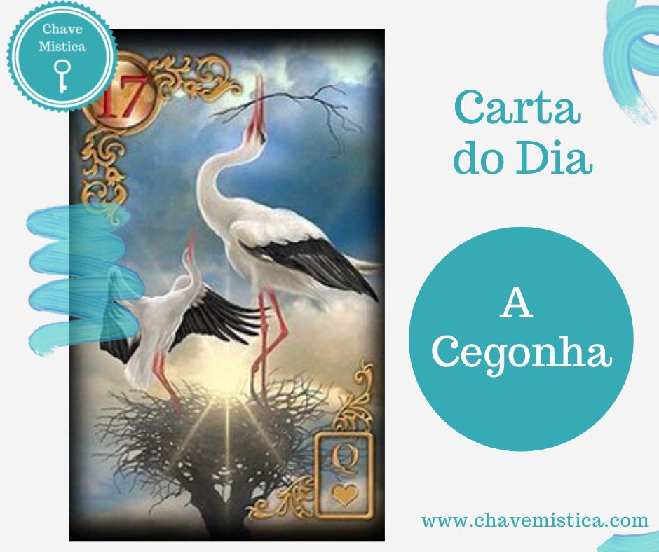 Carta Tarot para 02-05-2024 A Cegonha A energia de hoje, assenta em mudanças significativas e transformações na sua vida. Pode indicar a chegada de novas oportunidades, o início de uma jornada ou a conclusão de um ciclo. Esteja disponível para as novidades e adapte-se às circunstâncias com flexibilidade e confiança, pois essas mudanças trarão crescimento e renovação. Taróloga Sofia www.chavemistica.com