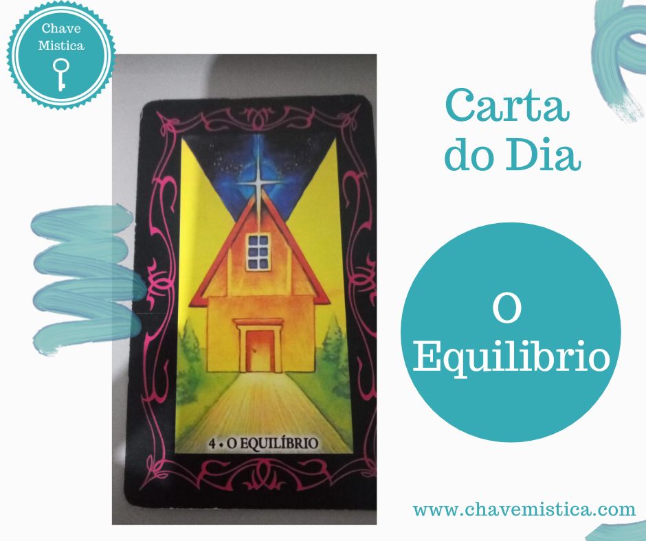 Carta Tarot para 09-05-2024 Equilíbrio Essa carta mostra estruturas bem fortes, representando estabilidade e boas energias onde moramos, com quem convivemos e onde trabalhamos. É preciso observar, mas com calma para que não deixe esse local tornar-se algo pesado e negativo. Taróloga Rita www.chavemistica.com