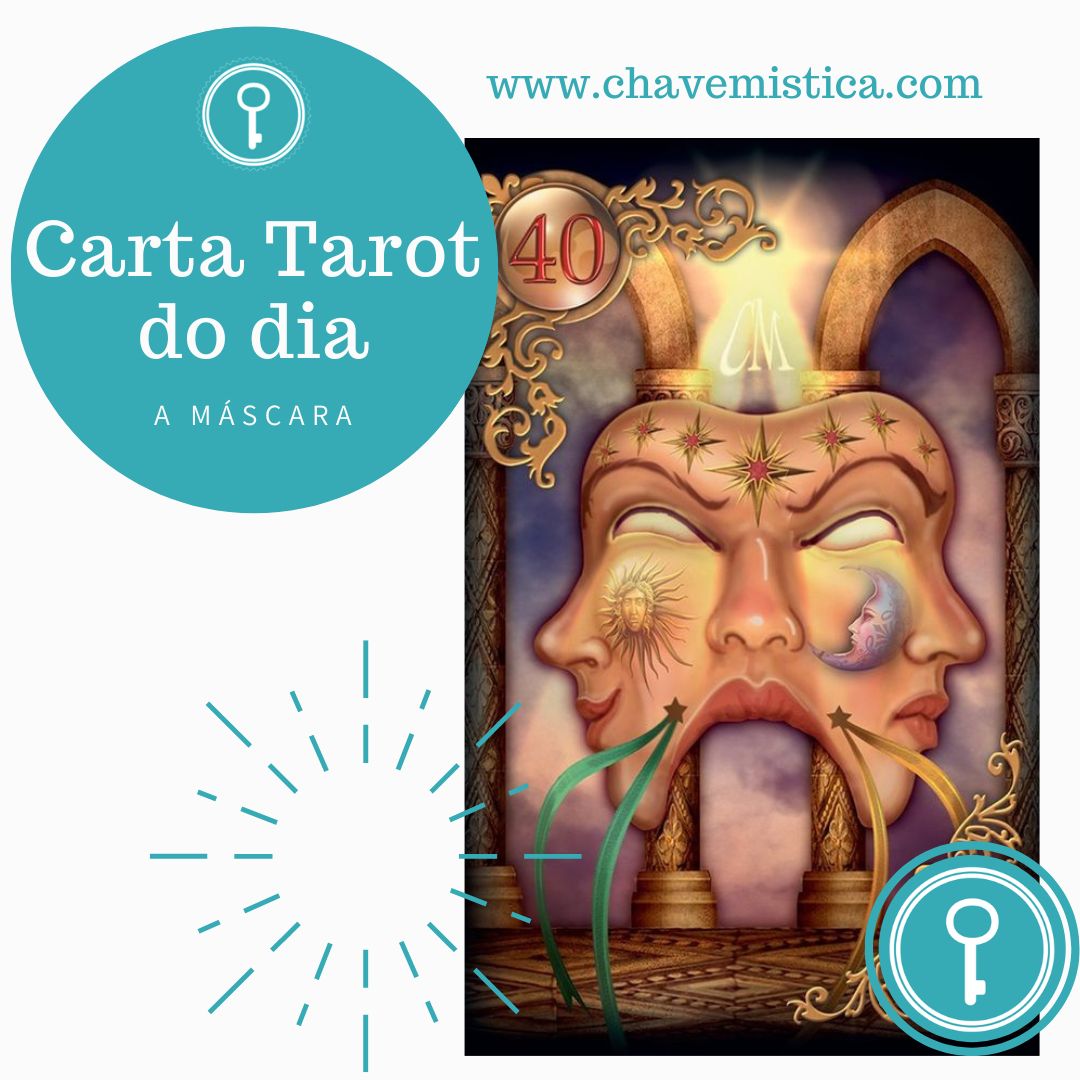 Carta Tarot para 18-06-2024 A Máscara Hoje o dia traz uma carta que nos remete à projeção das emoções, bem como a forma como as mostramos ou não. Quantas vezes as aparências iludem e não mostram a real pessoa? Pela frente é colocada uma máscara que disfarça e esconde. Pelo que tem em atenção nas intenções que hoje te propuserem, afere se são transparentes e claras. Tarólogo Gustavo www.chavemistica.com