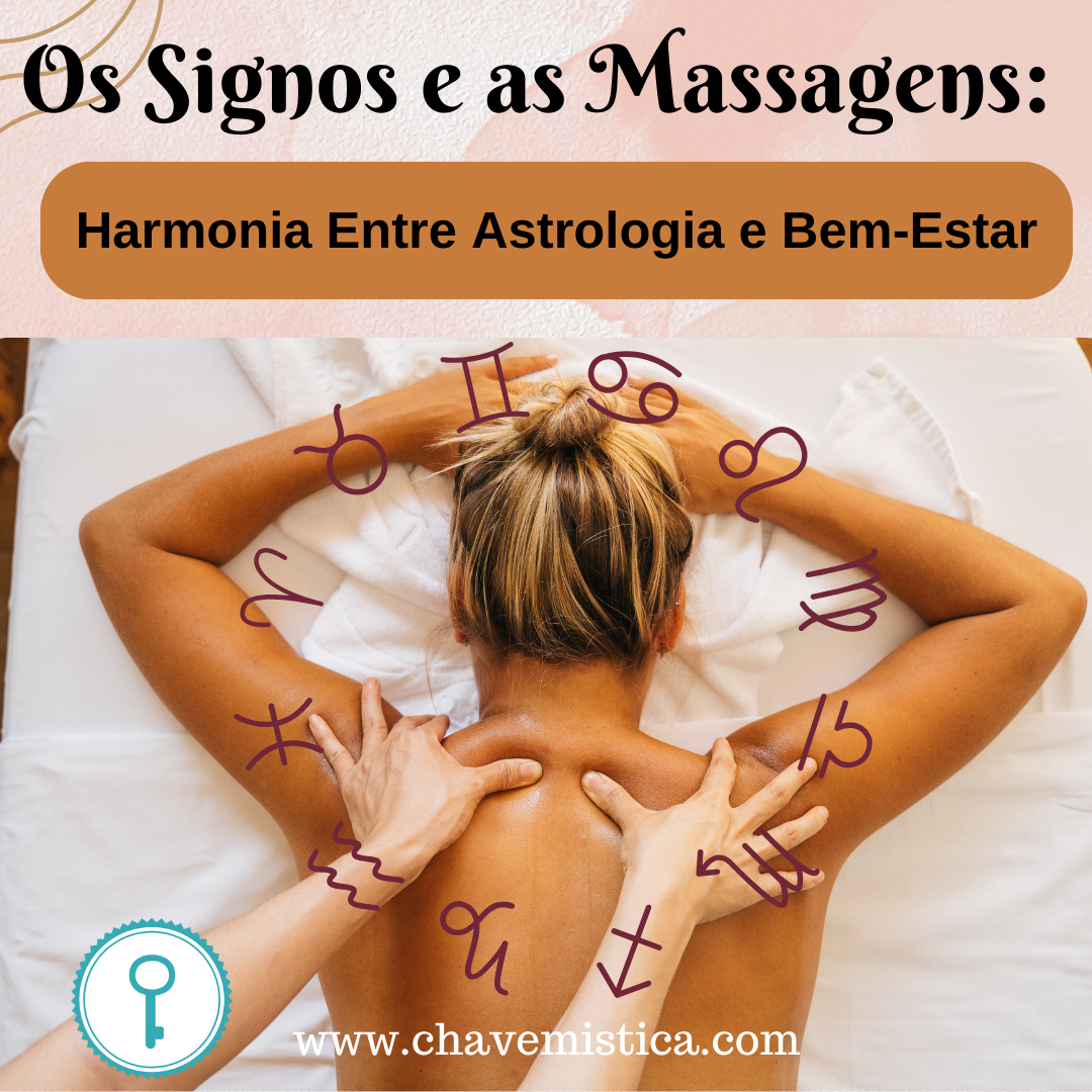 A astrologia tem sido uma ferramenta poderosa para entender as características individuais e as necessidades pessoais. Cada signo do zodíaco possui traços distintos que podem influenciar preferências e necessidades específicas, inclusive no que se refere às massagens. Integrar os conhecimentos astrológicos com as técnicas de massagem pode potencializar os benefícios físicos e emocionais, proporcionando uma experiência personalizada e revitalizante. Neste artigo, exploramos quais tipos de massagem são mais indicados para cada signo do zodíaco. Tudo explicado em pormenor no nosso Blog: https://www.chavemistica.com/artigos/ A Equipa Chave Mística www.chavemistica.com