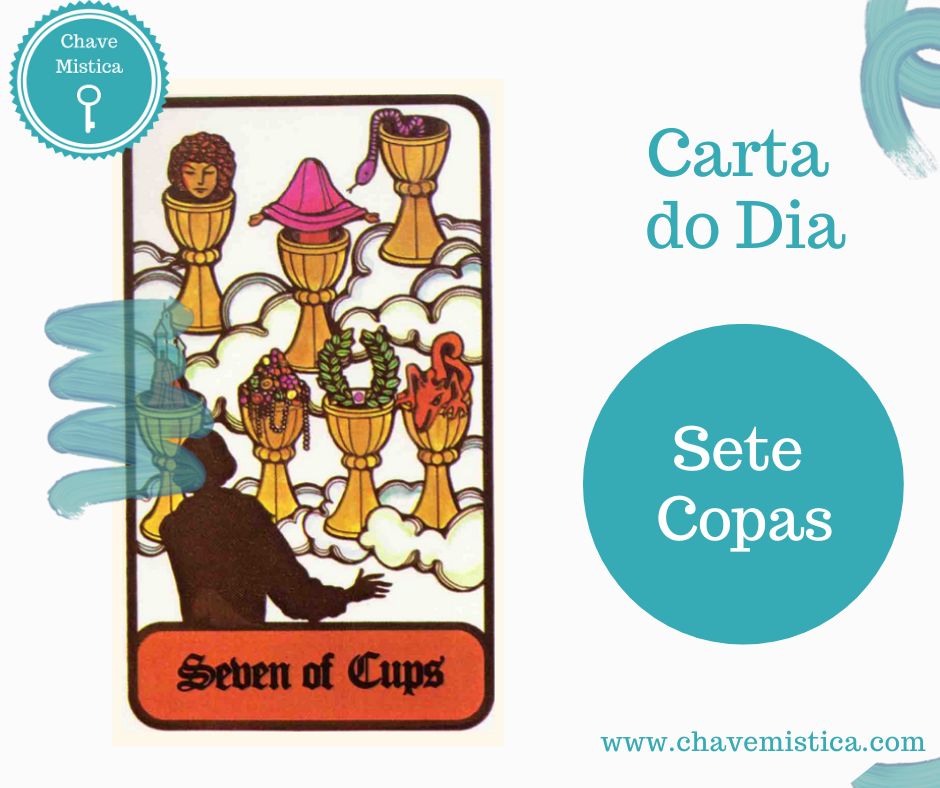 Carta Tarot para 18-02-2025 VII DE Copas A carta VII de copas vem pedir para que fique atenta a todas as possibilidades que se apresentam à sua frente, para não se perder em ilusões e fantasias. Então é importante ver o que é realmente real, para não tomar nenhuma decisão com bases não muito claras. Tire o dia para analisar o que realmente é real e o que não é. Taróloga Cristina www.chavemistica.com