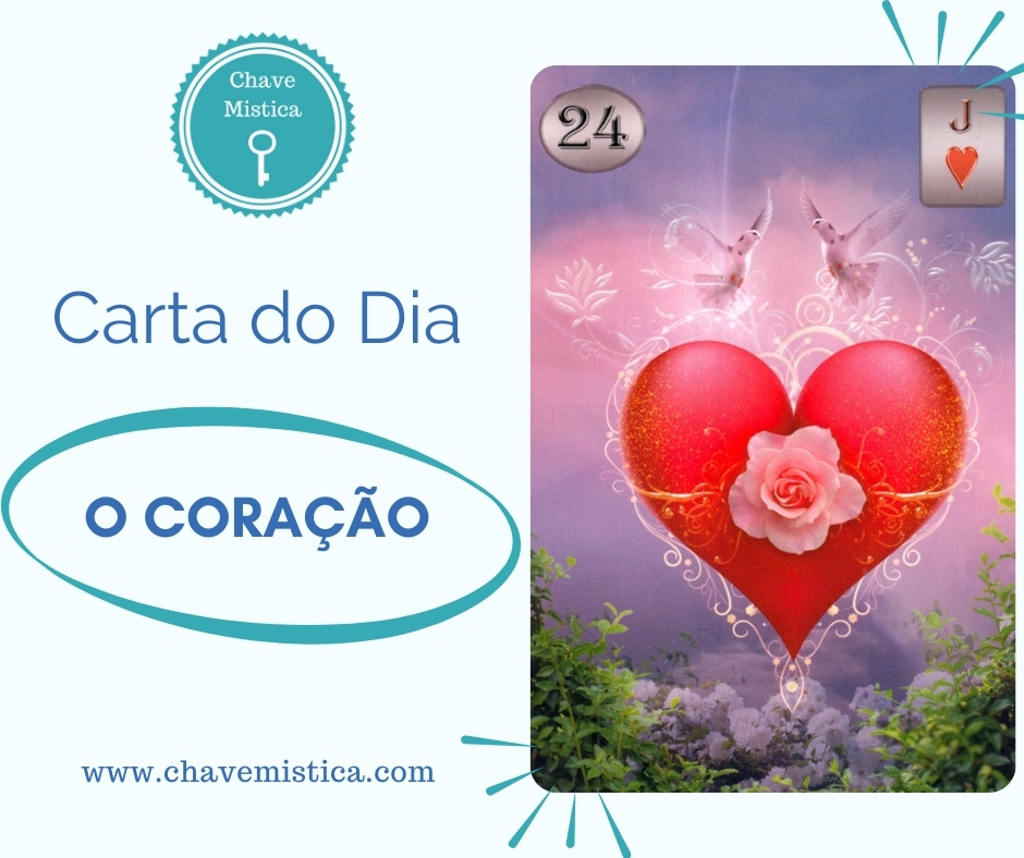 Carta Tarot para 15-02-2025 O Coração Estão favorecidas todas as atividades que sejam feitas por gosto, com coração. Se gosta de cozinhar, hoje é dia de o fazer, hoje faça o que gosta. Mime-se. Antes de gostar dos outros temos de gostar de nós e sermos felizes para depois podermos fazer os outros felizes. Dia favorável para assuntos do coração. Dia muito favorável para os relacionamentos, muito amor, carinho e a paixão anda no ar. Taróloga Rebeca www.chavemistica.com