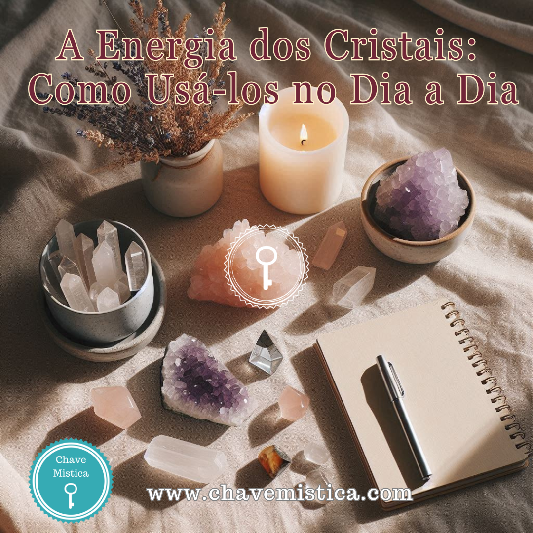 💎 Sabes como usar os cristais no teu dia a dia? Não é preciso ser místico para beneficiar da energia dos cristais. Estas maravilhas da natureza têm propriedades vibracionais que podem trazer mais equilíbrio, proteção e bem-estar ao teu cotidiano — física, emocional e espiritualmente. 🌿 No novo artigo da Chave Mística, explico como escolher, limpar, energizar e utilizar cristais de forma simples e consciente. Desde o quartzo rosa à ametista, cada cristal tem algo especial para te oferecer. ✨ Lê o artigo completo em: 👉 www.chavemistica.com/artigos 💫 Começa hoje a criar uma ligação mais profunda com a energia que te rodeia. A natureza tem tudo para te apoiar — só tens de estar disponível para receber. A Equipa Chave Mística www.chavemistica.com