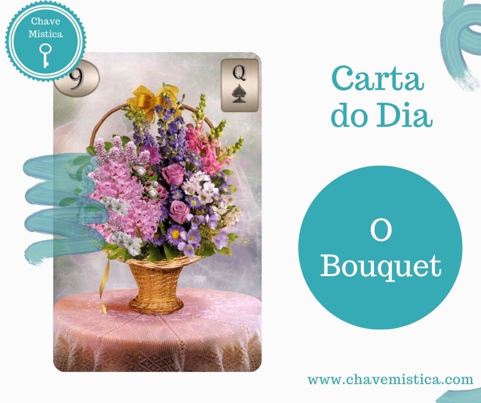Carta Tarot para 21-08-2025 O bouquet Dia em que poderá até receber um presente inesperado que lhe trará uma grande alegria. Dia de surpresas boas e alegrias. Hoje poderá conhecer uma pessoa especial ou uma visita de pessoas que lhe são queridas. Hoje poderá viver momentos de enorme felicidade. Taróloga Rebeca www.chavemistica.com