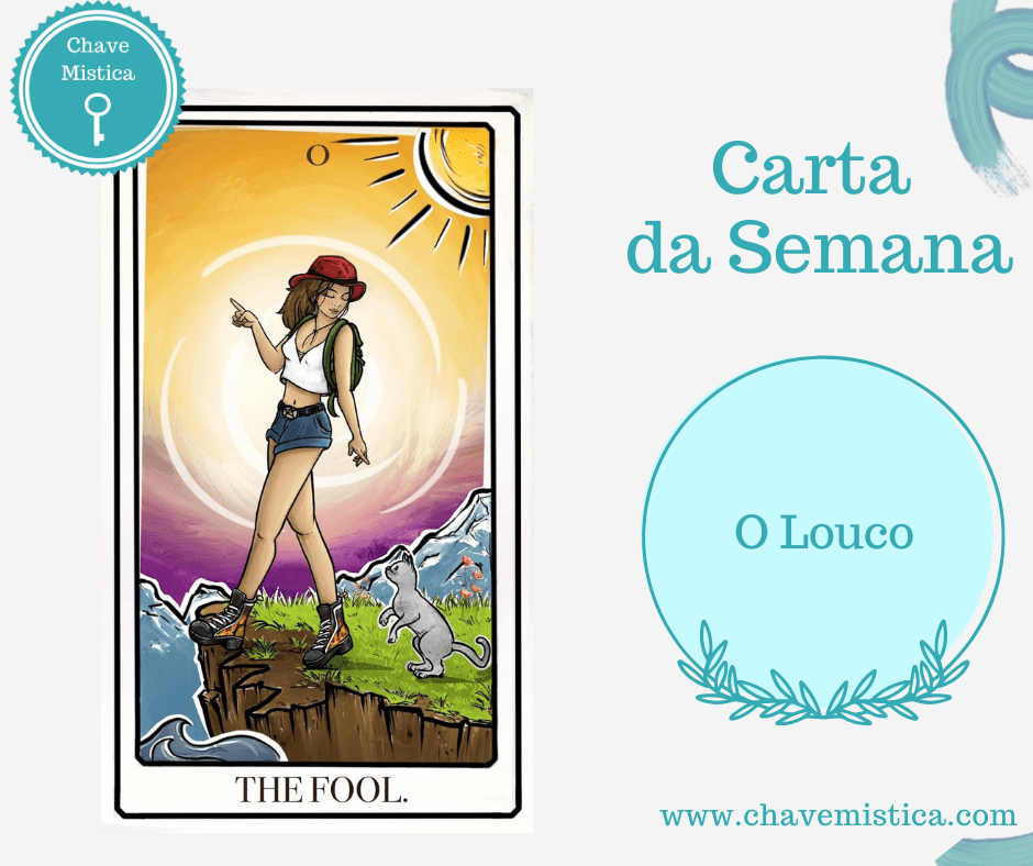 Carta da Semana - de 13 a 19 de Outubro de 2025 A carta do Louco traz uma energia de liberdade para esta semana que se inicia. Ela convida você a se reconectar com sua criança interior, com aquela parte leve, curiosa e corajosa que habita em você. Prepare-se: essa pode ser uma semana diferente do habitual cheia de surpresas, novas possibilidades e mudanças de direção. É um ótimo momento para sair da estagnação em alguma área da sua vida. Seja no trabalho, nos relacionamentos ou no seu crescimento pessoal, o Louco inspira a busca por novos caminhos, abrindo espaço para o inusitado e o inesperado. Mas atenção: a mesma energia que convida à aventura também pode trazer impulsividade. O Louco nos lembra que, embora seja essencial se permitir viver o novo, é importante manter os pés no chão e agir com consciência. Viva o novo, sim, mas com sabedoria. A liberdade é linda, mas ela floresce melhor quando acompanhada de responsabilidade. Taróloga Cristina A Equipa Chave Mística www.chavemistica.com